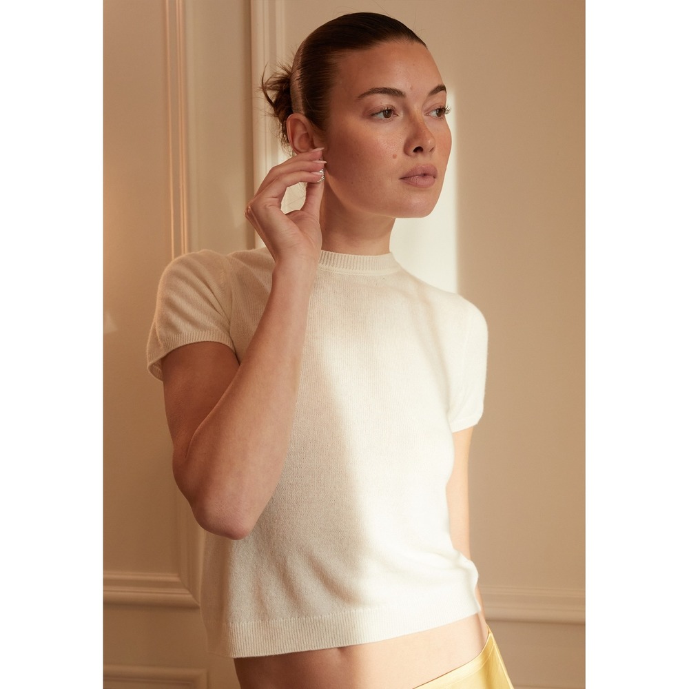 Few Moda Lux Cashmere Top in Ivory / Sz Medium / NWT / Still in Bag!